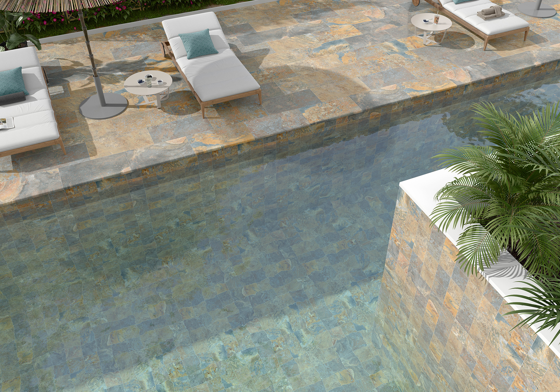 ceracasa ambiente slate 22,3x22,3 49,1x98,2 piscina